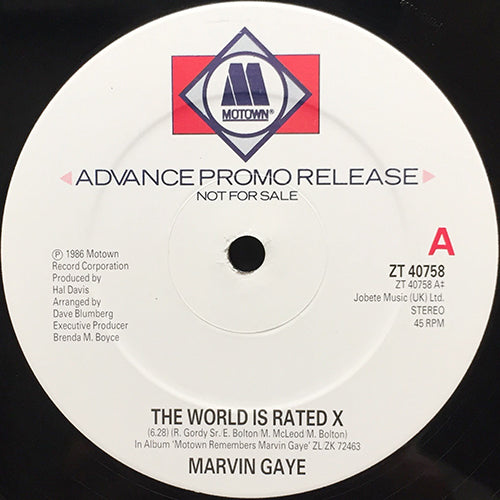 MARVIN GAYE // THE WORLD IS RATED X (6:28) / INST (3:54) / LONELY LOVER (2:37)