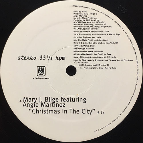 MARY J. BLIGE feat. ANGIE MARTINEZ / REV RUN & CHRISTMAS ALL STARS // CHRISTMAS IN THE CITY (4:34) / SANTA BABY (4:00) feat. MASE, PUFF DADDY, SNOOP, SALT N' PEPA, ONYX & KEITH MURRAY