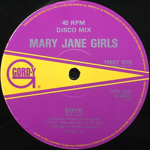 MARY JANE GIRLS // BOYS (5:34) / ALL NIGHT LONG (INST) (5:34) / CANDY MAN (INST) (4:20)