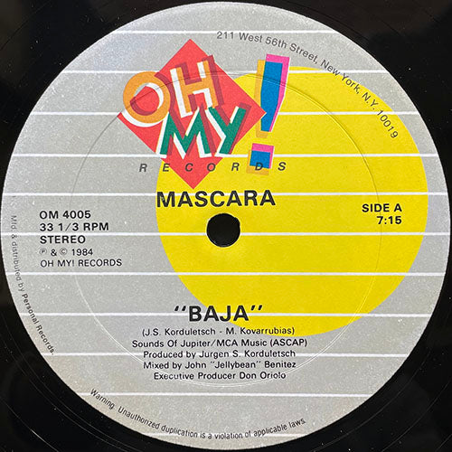 MASCARA // BAJA (7:15) / (INSTRUMENTAL DUB VERSION) (5:54) / (RUFF MIX) (5:17)