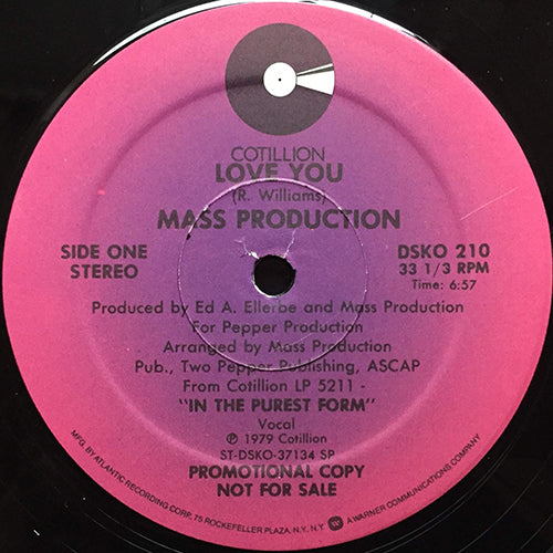 MASS PRODUCTION // LOVE YOU (6:57) / STROLLIN' (4:13)