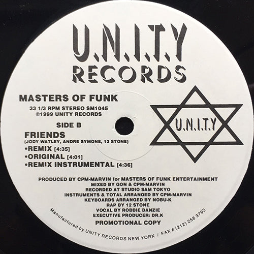MASTERS OF FUNK // GOTTA WORK '99 (2VER) / FRIENDS (3VER)