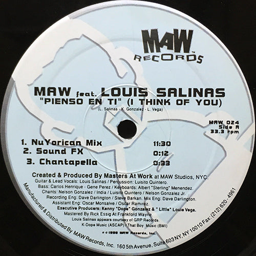 MAW feat. LOUIS SALINAS // PIENSO EN TI (I THINK OF YOU) (5VER)