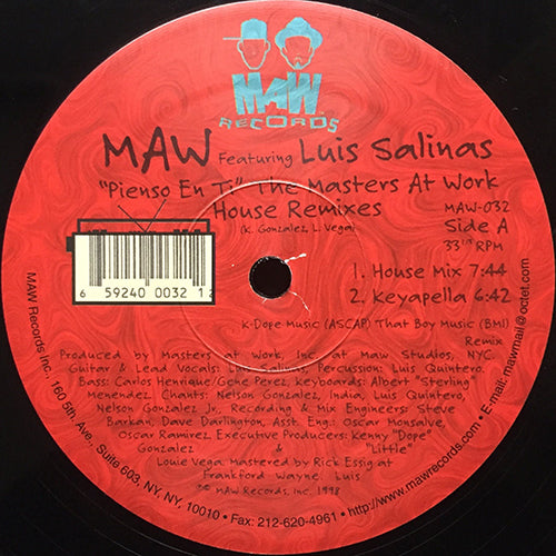 MAW feat. LOUIS SALINAS // PIENSO EN TI (HOUSE REMIXES) (5VER)