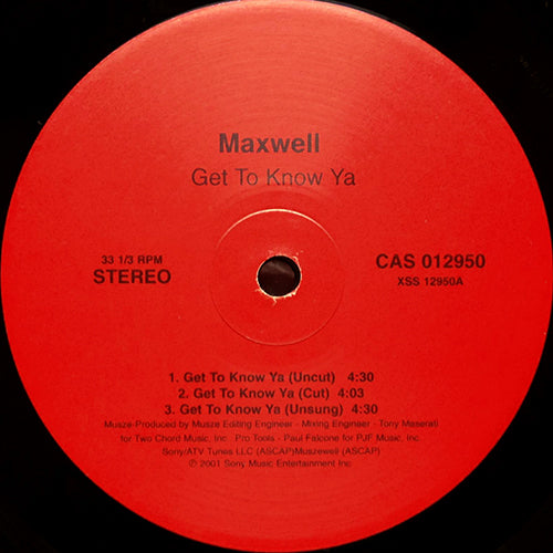 MAXWELL // GET TO KNOW YA (6VER)