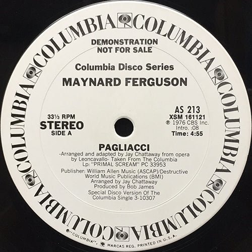 MAYNARD FERGUSON // PAGLIACCI (4:55) / PRIMAL SCREAM (7:02)