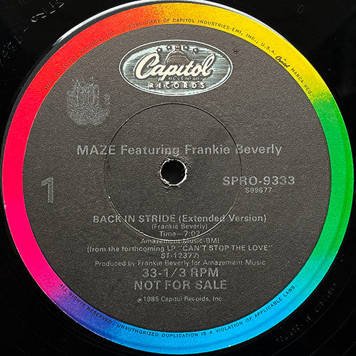 MAZE feat. FRANKIE BEVERLY // BACK IN STRIDE (7:02/4:10)