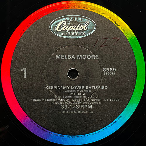 MELBA MOORE // KEEPIN' MY LOVER SATISFIED (5:12) / (INSTRUMENTAL) (5:12)