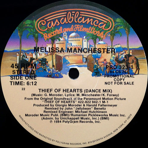 MELISSA MANCHESTER // THIEF OF HEARTS (6:12/4:00) / (INSTRUMENTAL) (4:32)