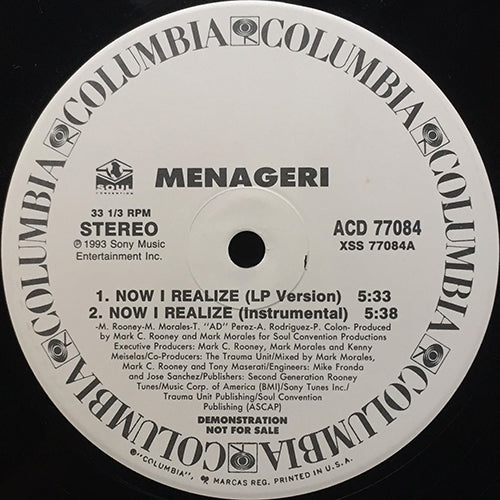 MENAGERI // NOW I REALIZE (4VER)