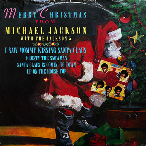 MICHAEL JACKSON with JACKSON 5 // MERRY CHRISTMAS FROM MICHAEL JACKSON (EP) inc. SANTA CLAUS IS COMIN' TO TOWN / I SAW MOMMY KISSING SANTA CLAUS / FROSTY THE SNOWMAN / UP ON THE HOUSE TOP