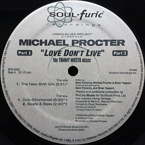 MICHAEL PROCTER // LOVE DON'T LIVE PART. 1 (3VER)