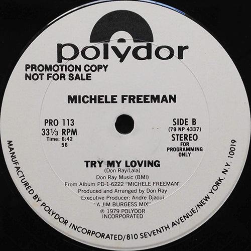 MICHELE FREEMAN // NICE AND SLOW (7:55) / TRY MY LOVING (6:42)