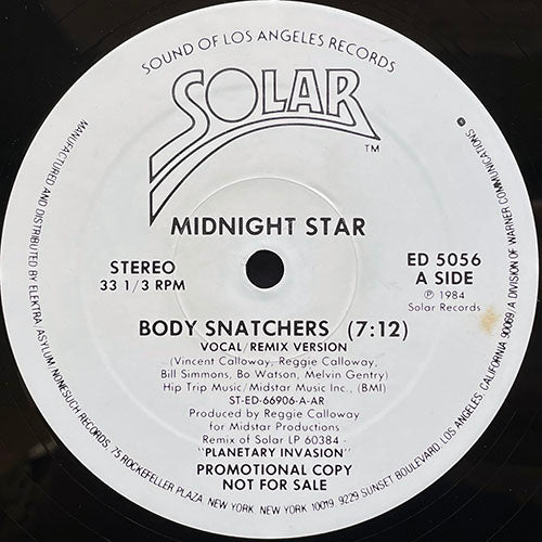 MIDNIGHT STAR // BODY SNATCHERS (REMIX VERSION) (7:12) / (EDIT OF REMIX VERSION) (3:58)
