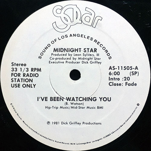 MIDNIGHT STAR // I'VE BEEN WATCHING YOU (6:00) / OPEN UP TO LOVE (4:38)
