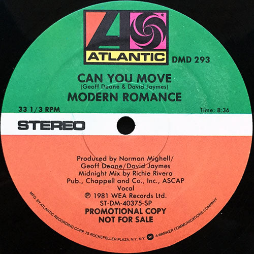 MODERN ROMANCE // CAN YOU MOVE (8:36/6:40)