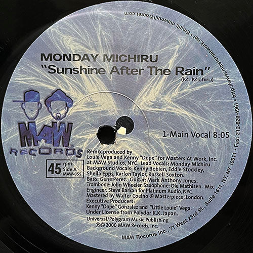 MONDAY MICHIRU // SUNSHINE AFTER THE RAIN (MASTERS AT WORK REMIX) (2VER)