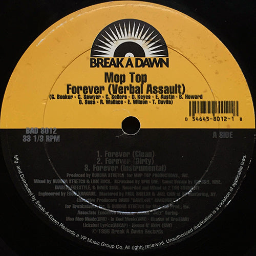MOP TOP // FOREVER (VERBAL ASSAULT) (3VER) / IT'S ALRIGHT (2VER) / MOVE YA BODY