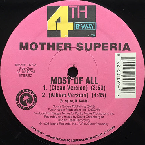 MOTHER SUPERIA // MOST OF ALL (4VER)