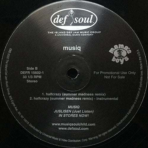 MUSIQ // MEDIOLOCO (REMIX) (2VER) / HALFCRAZY (REMIX) (2VER)