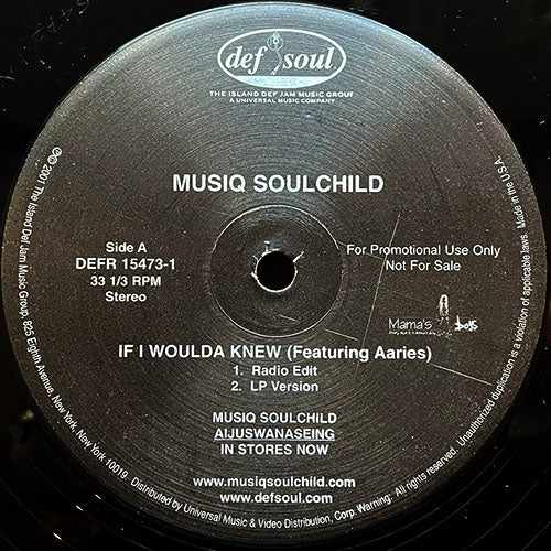 MUSIQ SOULCHILD feat. AARIES // IF I WOULDA KNEW (4VER)