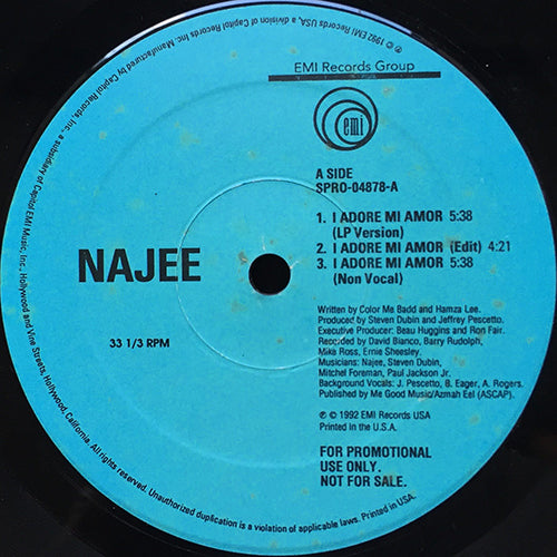 NAJEE // I ADORE MI AMOR (5:38/4:21) / (NON VOCAL) (5:38)