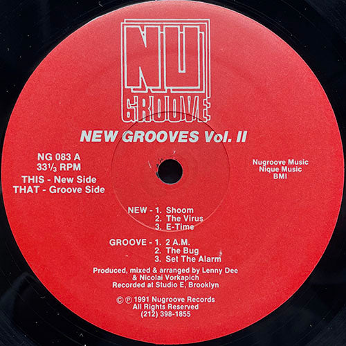 NEW GROOVES // VOL. II (EP) inc. SHOOM / THE VIRUS / E-TIME / 2 A.M. / THE BUG / SET THE ALARM