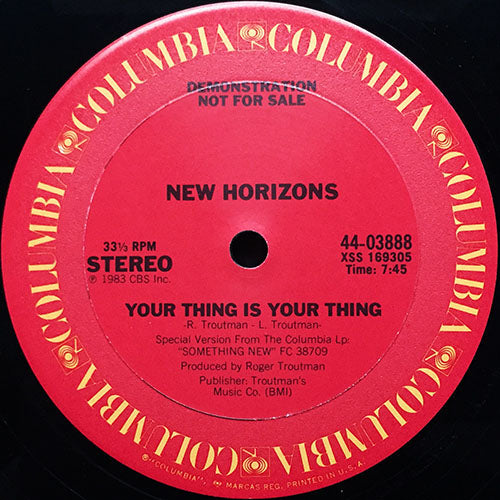 NEW HORIZONS // YOUR THING IS YOUR THING (7:45)