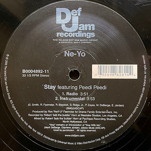 NE-YO feat. PEEDI PEEDI // STAY (2VER)