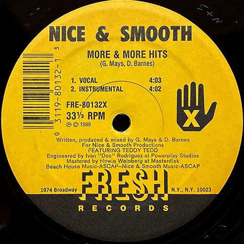 NICE & SMOOTH // MORE & MORE HITS (2VER) / EARLY TO RISE (3VER)