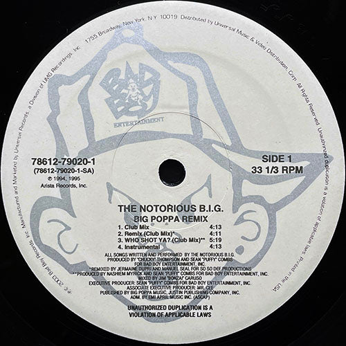 NOTORIOUS B.I.G. // BIG POPPA (REMIX) (5VER) / WHO SHOT YA (3VER) / WARNING