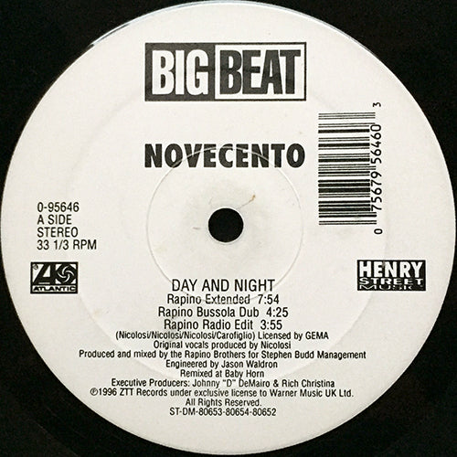 NOVECENTO // DAY AND NIGHT (DAVID MORALES REMIX) (5VER)