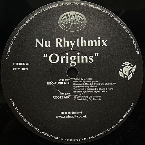 NU RHYTHMIX // ORIGINS (NEO-FUNK MIX) / (ROOTZ MIX)