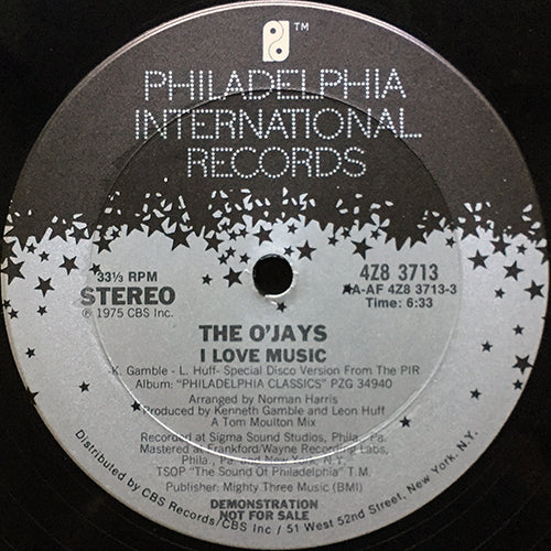 O'JAYS // I LOVE MUSIC (6:33) / LIVIN' FOR THE WEEKEND (6:29)
