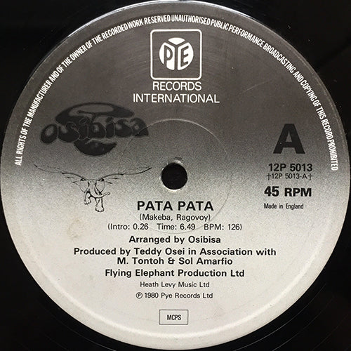 OSIBISA // PATA PATA (6:49) / JUMBO (3:15)