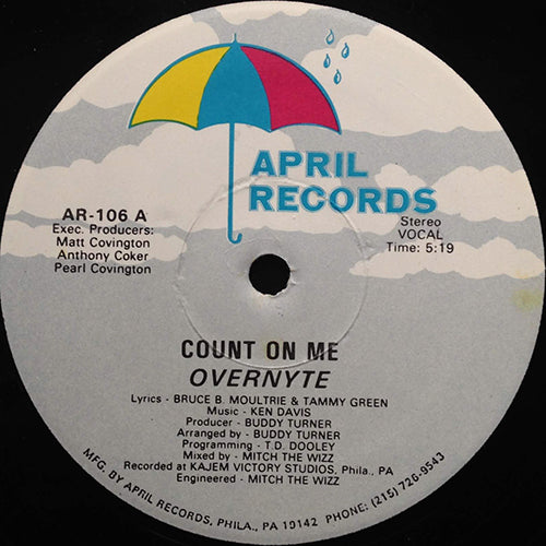 OVERNYTE // COUNT ON ME (5:19) / (HOUSE MIX) (5:22)