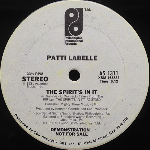 PATTI LABELLE // THE SPIRIT'S IN IT (6:12)