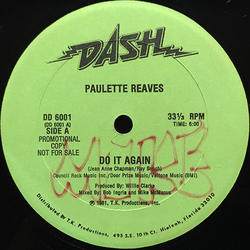 PAULETTE REAVES // DO IT AGAIN (6:00) / YOUR EYES (4:48)