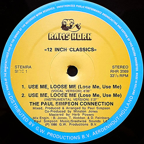 PAUL SIMPSON CONNECTION // USE ME, LOSE ME (LOSE ME, USE ME) (5VER)
