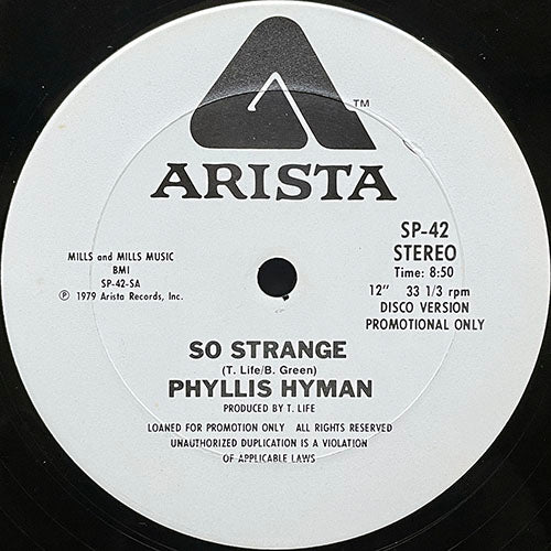 PHYLLIS HYMAN // SO STRANGE (8:50) / KISS YOU ALL OVER (6:18)