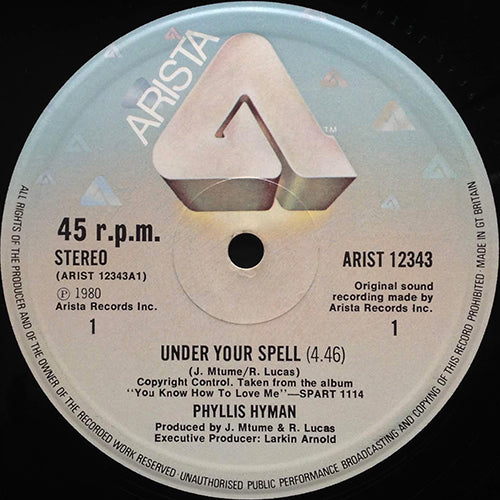 PHYLLIS HYMAN // UNDER YOUR SPELL (4:46) / KISS YOU ALL OVER (5:10) / HOLD ON (4:19)
