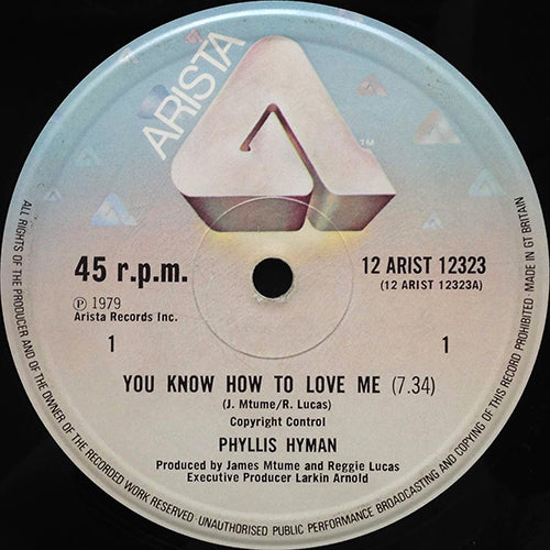 PHYLLIS HYMAN // YOU KNOW HOW TO LOVE ME (7:34) / GIVE A LITTLE MORE (4:04)