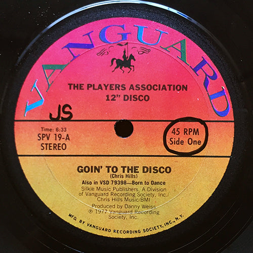 PLAYERS ASSOCIATION // GOIN' TO THE DISCO (6:33) / DISCO INFERNO (5:44)