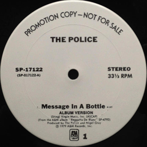 POLICE // MESSAGE IN A BOTTLE (4:49) / LIVE VERSION (4:54) / LANDLORD (2:36)