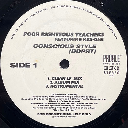 POOR RIGHTEOUS TEACHERS feat. KRS-ONE // CONSCIOUS STYLE (7VER)