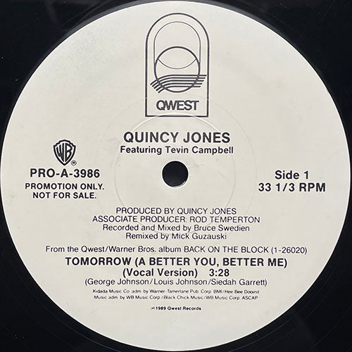 QUINCY JONES feat. TEVIN CAMPBELL // TOMORROW (A BETTER YOU, BETTER ME) (3:28)