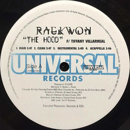 RAEKWON feat. TIFFANY VILLARREAL // THE HOOD (4VER) / CLIENTELE KIDD (3VER)