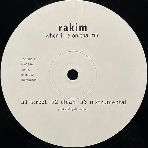 RAKIM // WHEN I B ON THA MIC (3VER) / FLOW FOREVER (3VER)