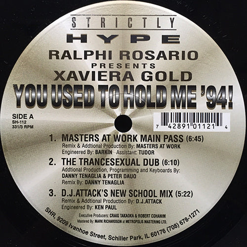 RALPHI ROSARIO feat. XAVIER GOLD // YOU USED TO HOLD ME '94 (6VER)