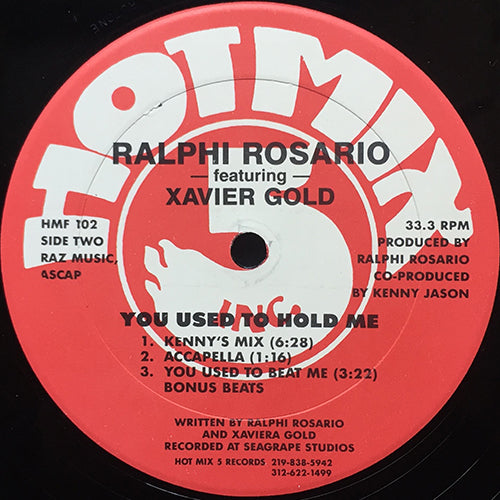 RALPHI ROSARIO feat. XAVIER GOLD // YOU USED TO HOLD ME (5VER)
